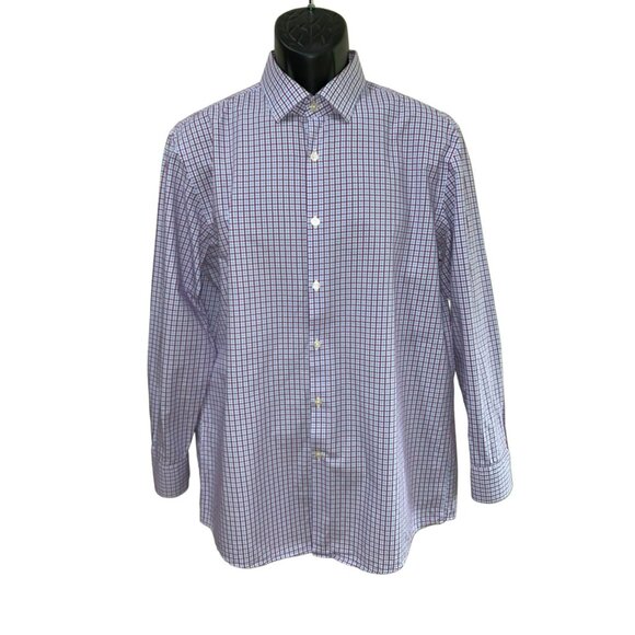 New BOSS SHARP-FIT SHIRT IN OXFORD COTTON WITH GINGHAM CHECK Size 16-32/33 - Picture 2 of 11